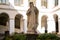 Cloister Of Gothic Roman Catholic Church Of San Domenico Maggiore In Naples, Italy