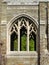Cloister window walkway between towers at Cornell University