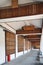 Cloister with the wooden memorial tablets commemorating the War dead Ryozen Kannon. Kyoto. Japan