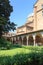 Cloistered courtyard of magnolia in church Pontifical Basilica of Saint Anthony of Padua, Italy