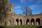 Cloisters  and ruins Kelso Abbey West Tower Kelso