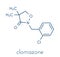 Clomazone herbicide molecule. Skeletal formula