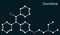 Clomifene, clomiphene, enclomifene, E-isomer molecule. It is an oral agent used to treat infertility in women. Skeletal chemical