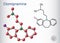 Clomipramine molecule. It is tricyclic antidepressant used in the treatment of  depression, schizophrenia, Touretteâ€™s disorder.