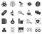 Cloning, dna, sheep. Bioengineering glyph icons set. Biotechnology for health, researching, materials creating. Molecular biology