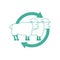 Cloning Sheep sign. Laboratory research icon