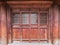 Close ancient wooden door traditional