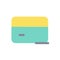 Close bank account flat color ui icon