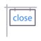 Close board thin line color vector icon