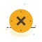 Close, Cross, Delete, Cancel Abstract Flat Color Icon Template