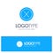 Close, Cross, Interface, No, User Blue Solid Logo with place for tagline