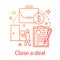 Close a deal concept icon