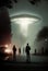 Close encounter of the third kind with a UFO flying saucer spaceship from outer space creating an alien abduction sighting