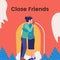 Close Friends Illustration Instagram posts