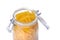 Close on gluten free gluten pasta in a jar isolated