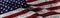 Close of grunge American flag. USA flag waving denim texture background for web banner 3D rendering. Realistic panoramic 3D