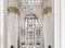 A close, horizontal view of the organ in the Jesuitenkirche church in Heidelberg, Germany