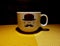 Close image of stylish tea coffee cup