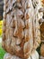 Close image of wooden pillar sculpture