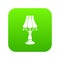 Close lamp icon green vector