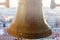 Close large bronze bell in the cathedral tower