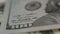 Close look at US one hundred-dollar banknote, american paper money, banking