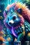 Close midshot of a bedazzling cute fluffy wild creatures, stunning visual, fantastical realm, fantasy, animal, wallpaper, t-shirt