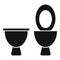 Close open toilet icon simple vector. Wc restroom