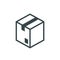 Close, packing box symbol. Symbol of packaging.