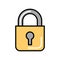 Close padlock security protection symbol