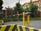 Close parking barrier yellow Praha