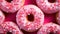 close pink donut sprinkles