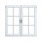 Close plastic window frame