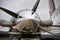 Close Of Propeller Engine On King Air