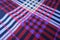 Close shot of bright colorful checkered fabric