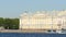 Close shot of Senate and Synod building and the Neva river - St. Petersburg, Russia