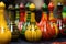 a close shot of vibrantly painted kwanzaa gourds