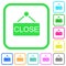 Close sign vivid colored flat icons