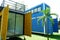 Close to Box shipping container office building.