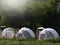 Close to Geodesic dome camping Tents in Asia.