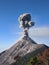 Close unobstructed view of Fuego volcano eruption, Guatemala, Central America.
