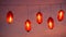 Close up 5 Japan lantern decoration in beauty twilight hour