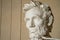 Close up of Abraham Lincoln face and head at the Lincoln Memorial in Washington DC