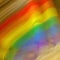 Close up abstract blurred image of rainbow flag LGBT movement as symbol of the protection of human rights and civil equality