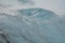 Close up aerial photography view of an unnamed glacier near Seldovia Alaska along the Kachemak Bay in Alaska