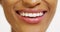 Close up of African woman with white teeth smiling