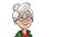 Close up of aged grey haired woman isolated on white background in 4k video.