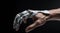 close-up of AI robot hand, AI robot hand on technology background, bionic robots hand close up