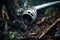 close-up of airplane wreckage with focus on debris