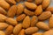 Close-up of almonds on a beautiful stand, Nuts are healthy.